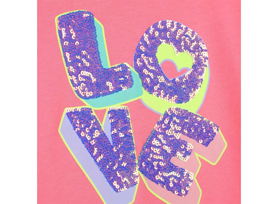 TEE-SHIRT FUCHSIA - LOVE