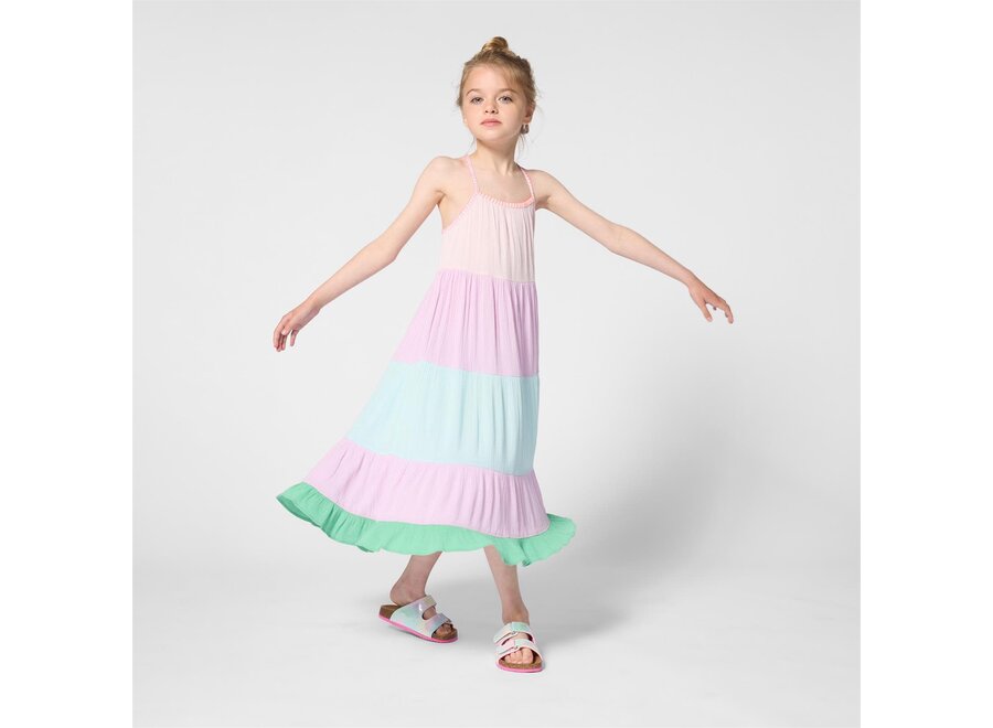 HALFLANGE JURK - MULTICOLOR STREEP