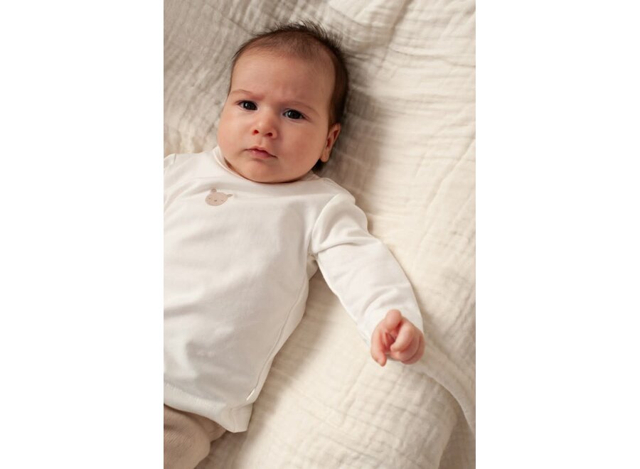 Longsleeve embroidery beer - The Knits - Offwhite