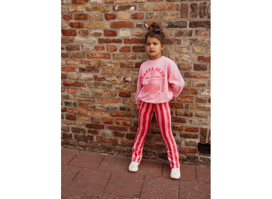 Little Striped Flaired Sweat Pants Stripe