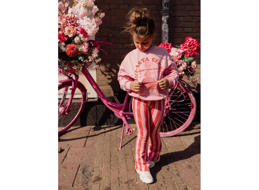 Little Striped Flaired Sweat Pants Stripe