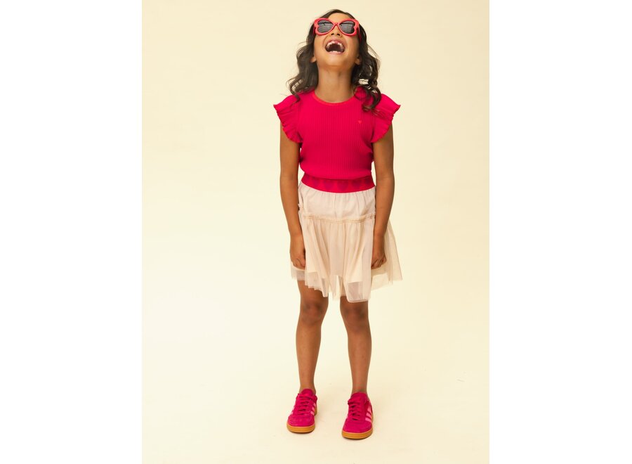 Little Rib T-Shirt SS poppy red