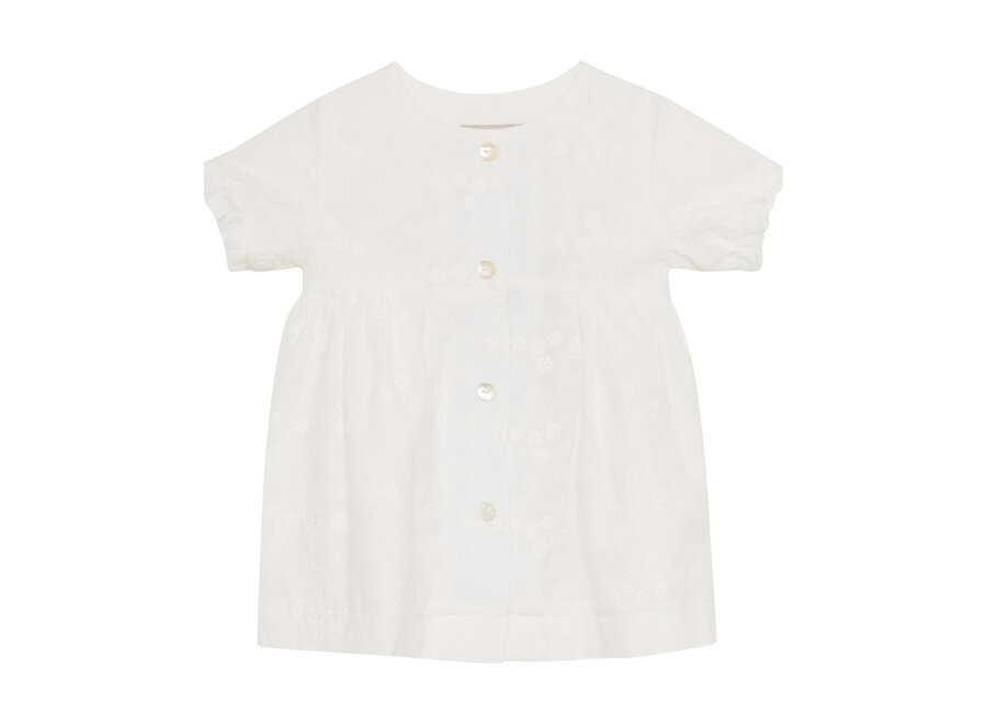 Dress SS Embroidery  Antique White