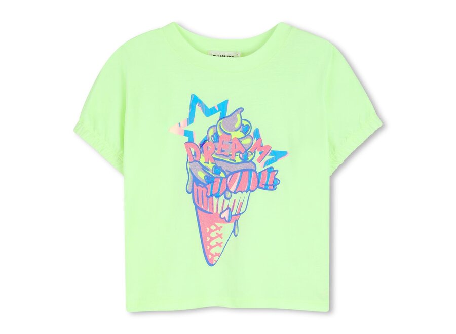 T-SHIRT KORTE MOUWEN Ice cream - Groene citroen