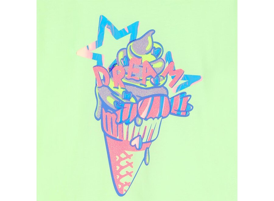T-SHIRT KORTE MOUWEN Ice cream - Groene citroen