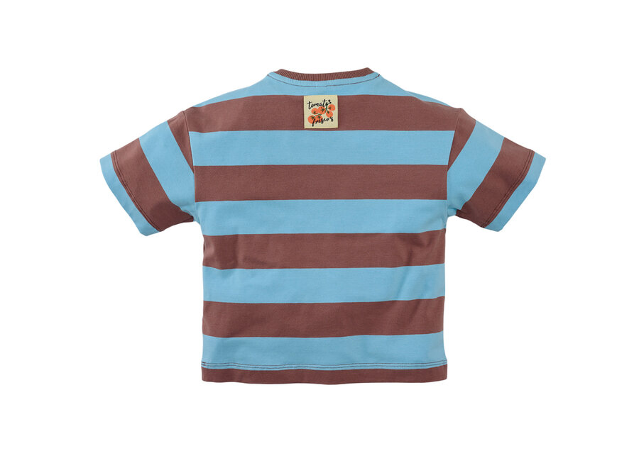 T-Shir Zeyd - Blush brown | Surfing blue