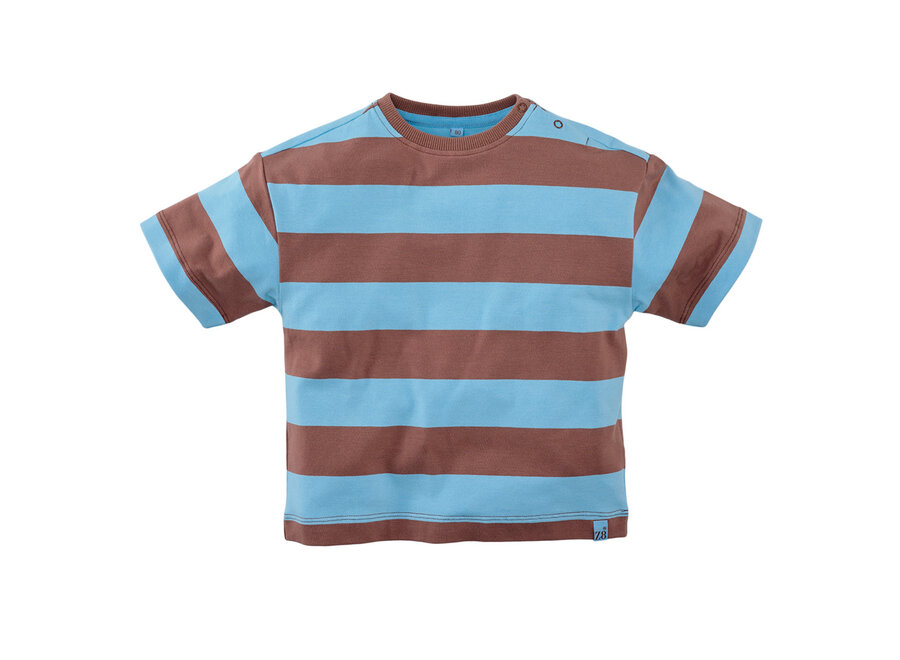 T-Shir Zeyd - Blush brown | Surfing blue