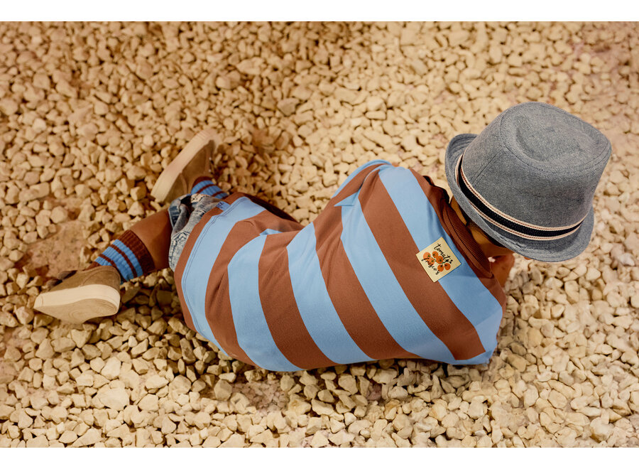 T-Shir Zeyd - Blush brown | Surfing blue