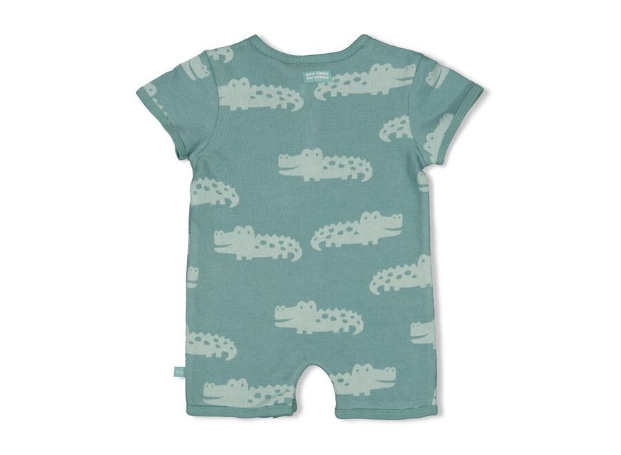 Kort pakje AOP - You Croc my World zeegroen