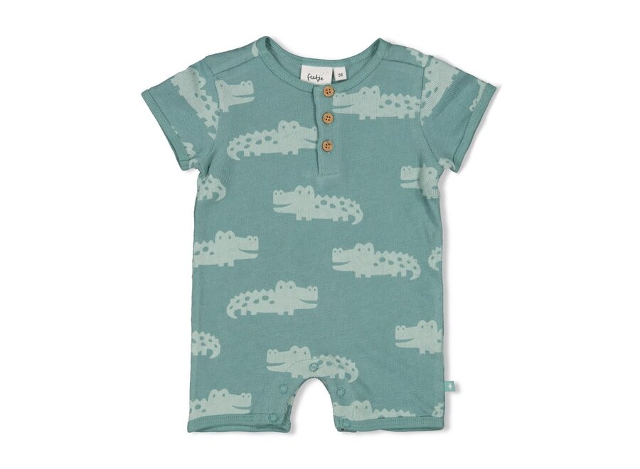 Kort pakje AOP - You Croc my World zeegroen