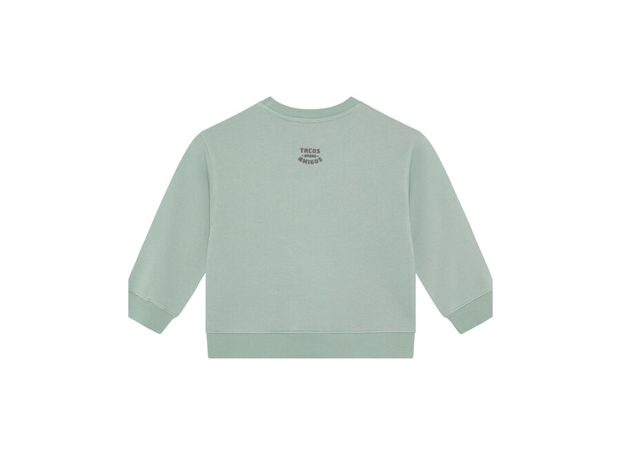 Oversized Sweater Print Green