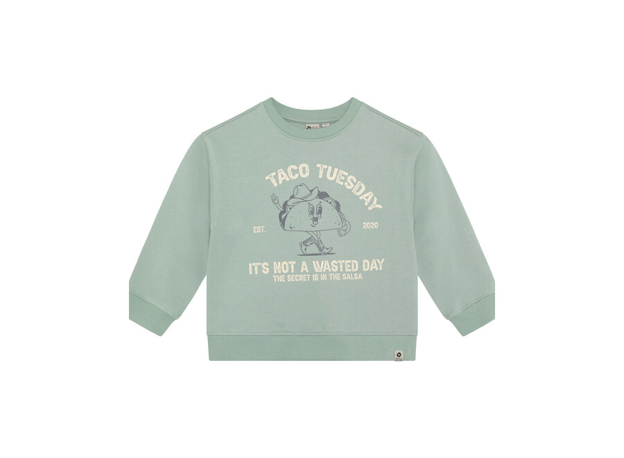 Oversized Sweater Print Green