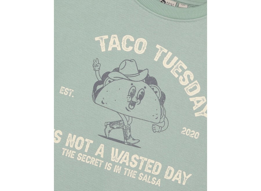 Oversized Sweater Print Green