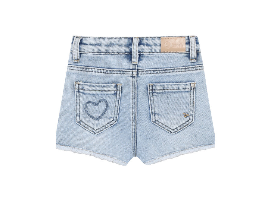 Denim Shorts Heart blue