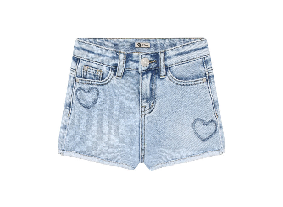 Denim Shorts Heart blue