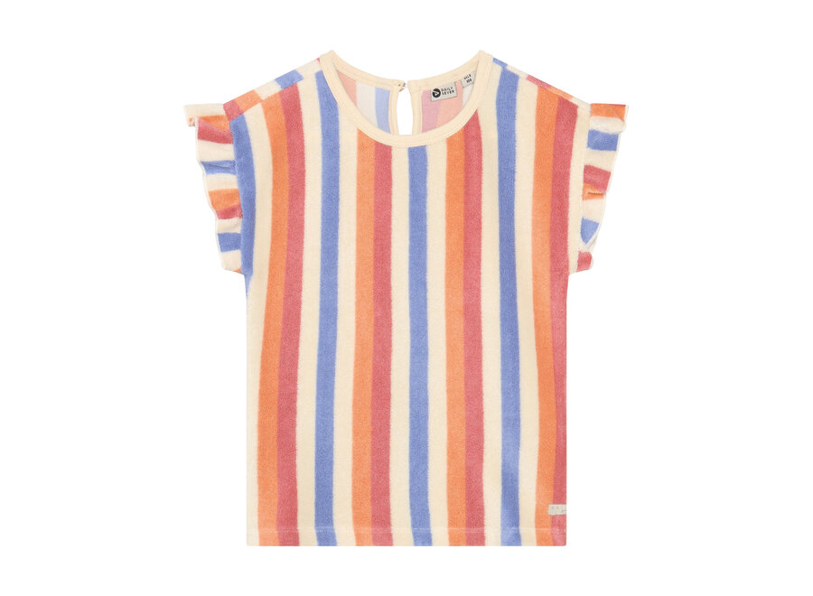 T-shirt Terry Striped Rose