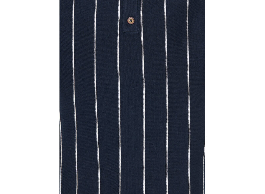 SAIM REG 12 STRIPE SS POLO Dark Sapphire