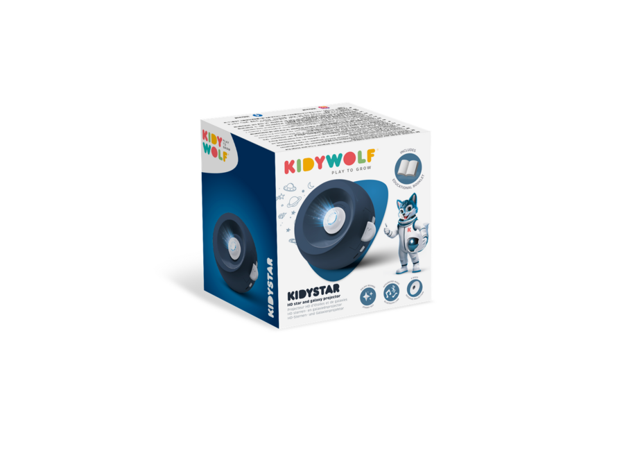 Nachtlampje KIDYSTAR HD planetarium met 6 draaiende schijven