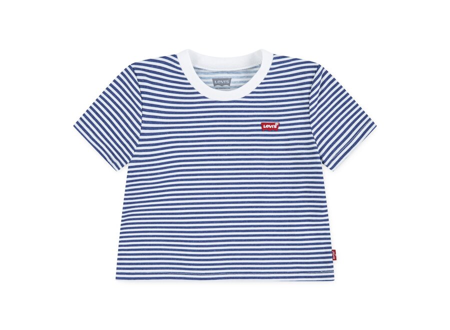 T-Shirt striped mini batwing tee - blue
