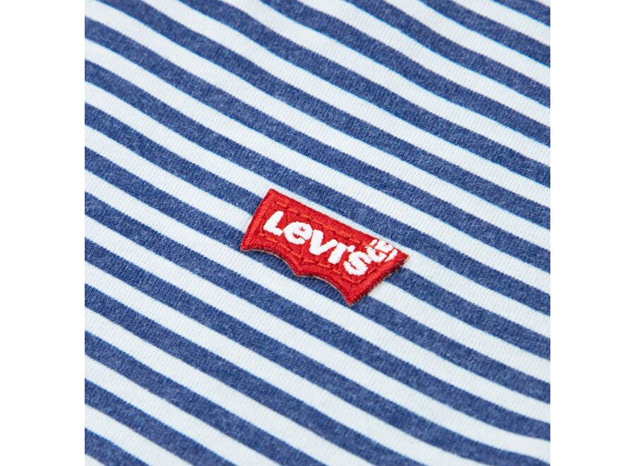 T-Shirt striped mini batwing tee - blue