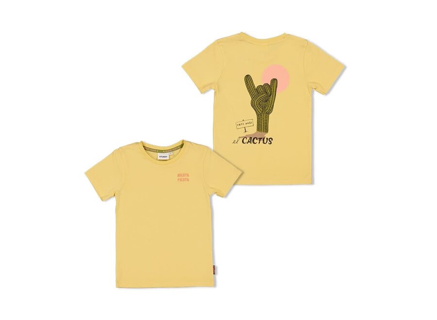 T-shirt met backprint - Desert Fiesta - Geel