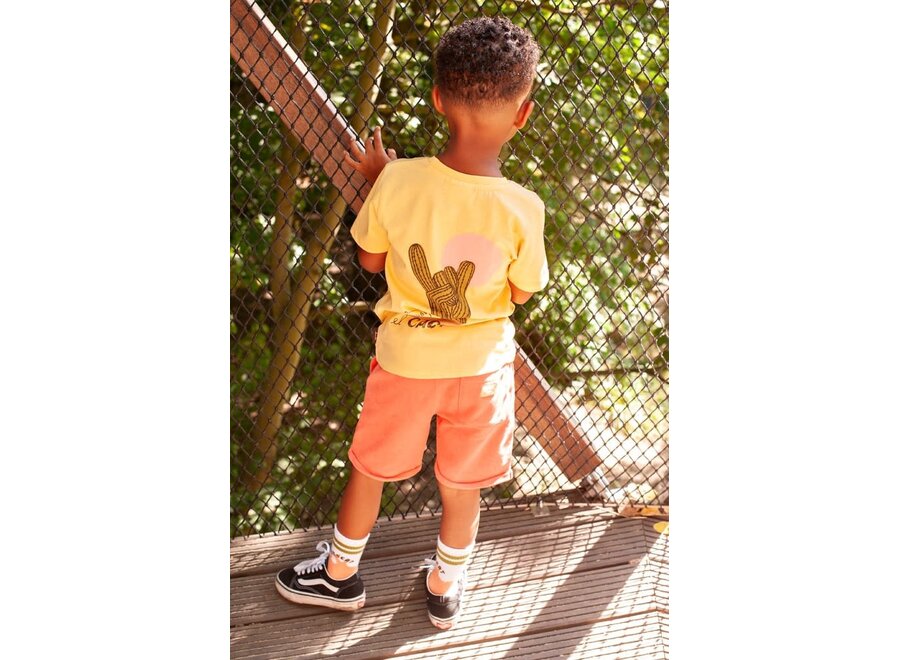 T-shirt met backprint - Desert Fiesta - Geel