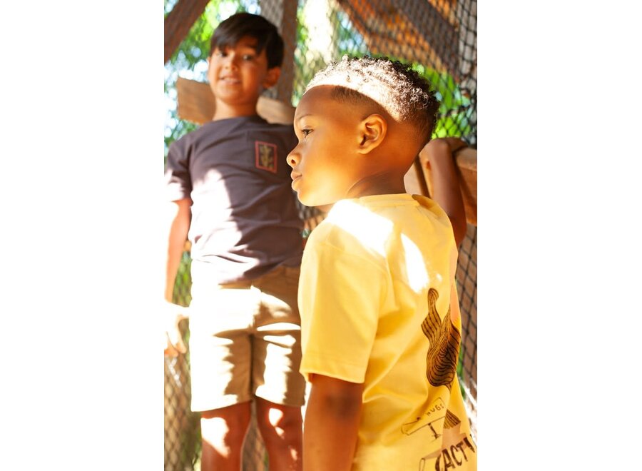 T-shirt met backprint - Desert Fiesta - Geel