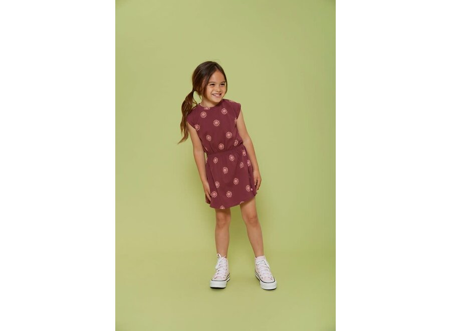 Jurk AOP - Salsa Sunset - Bordeaux