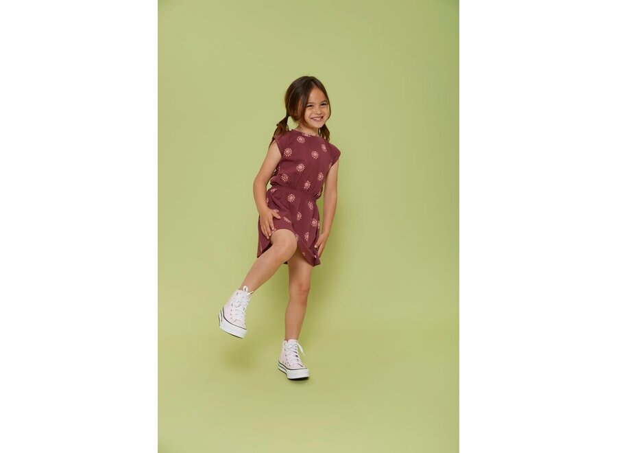 Jurk AOP - Salsa Sunset - Bordeaux