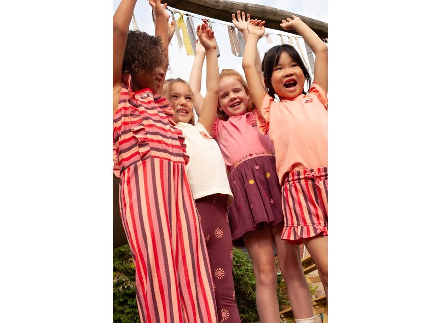 T-shirt met backprint - Salsa Sunset - Roze