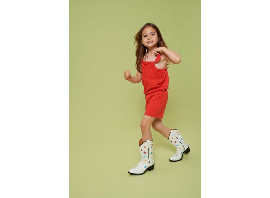 Jumpsuit kort - Salsa Sunset - Rood