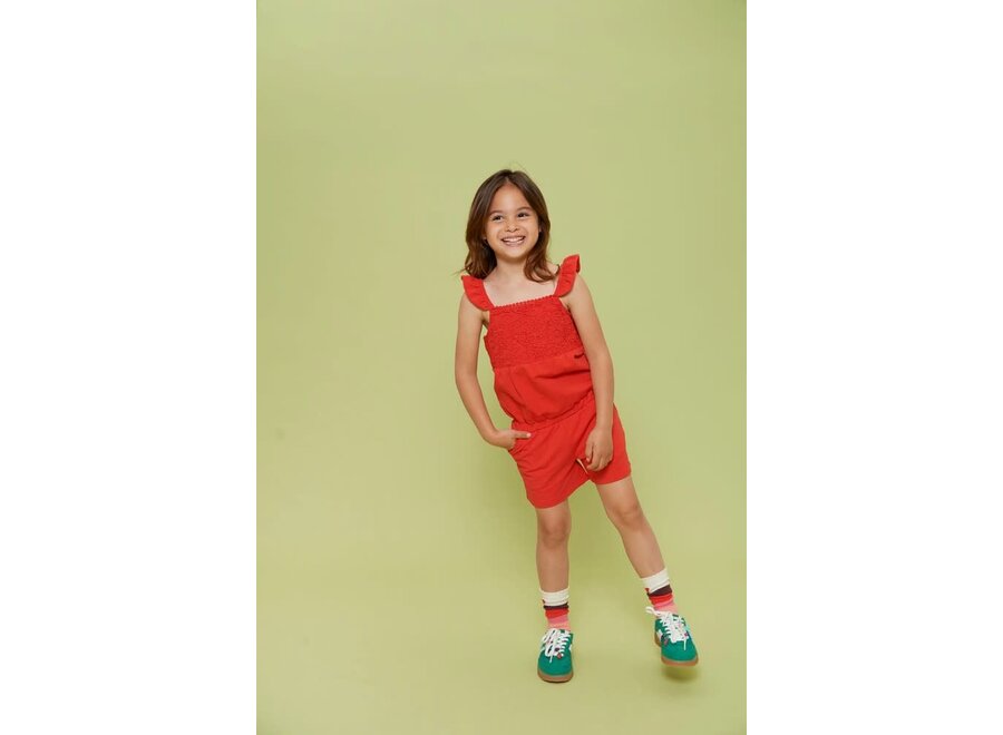 Jumpsuit kort - Salsa Sunset - Rood
