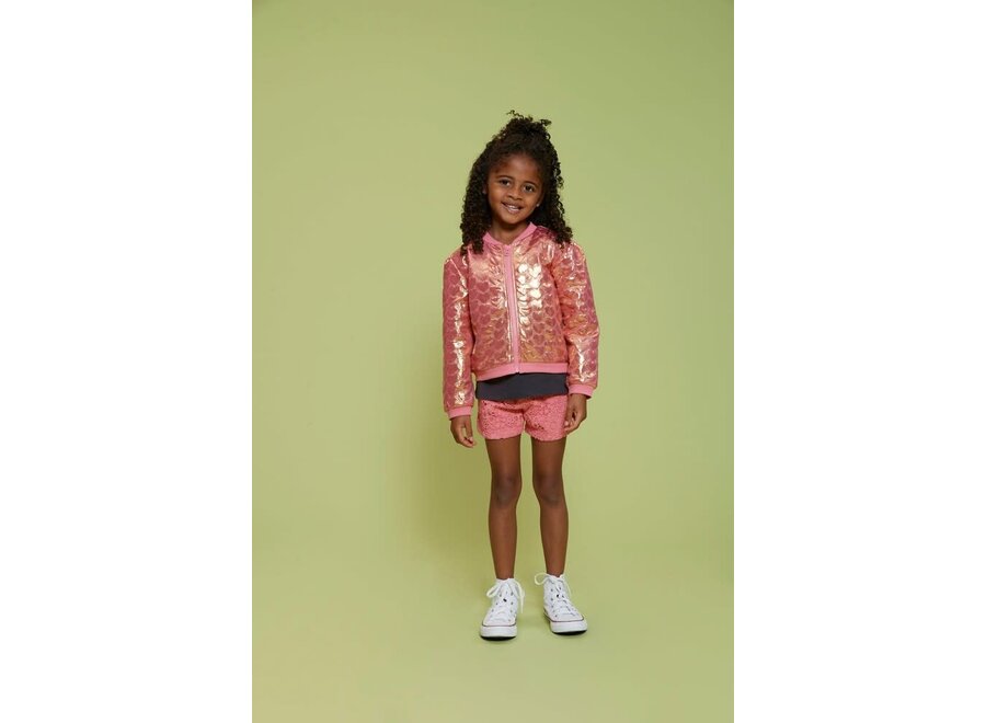 Short met crochetdetail - Salsa Sunset - Roze