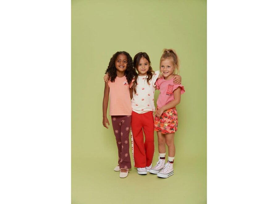 Flared broek AOP - Salsa Sunset - Bordeaux