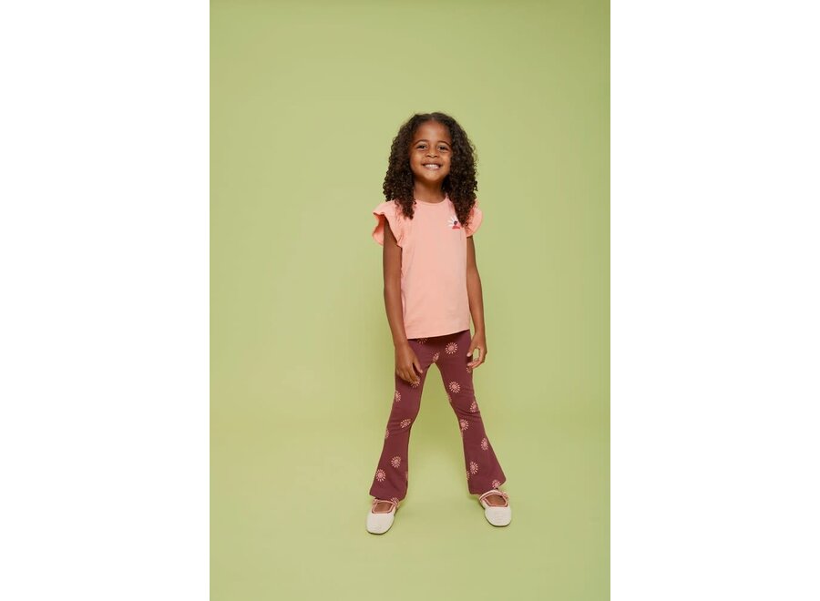 Flared broek AOP - Salsa Sunset - Bordeaux