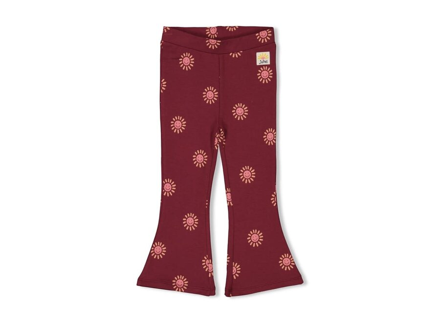 Flared broek AOP - Salsa Sunset - Bordeaux