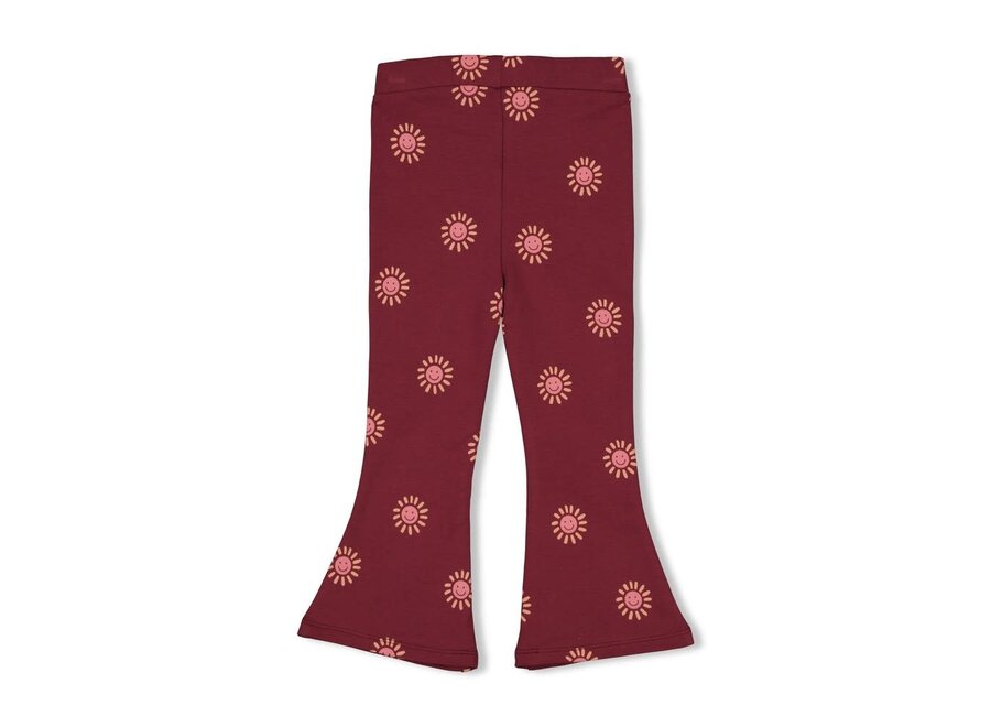 Flared broek AOP - Salsa Sunset - Bordeaux