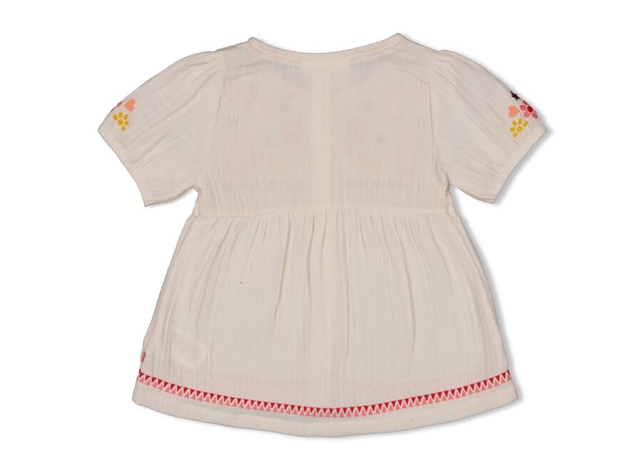 Blouse mousseline met embroidery  - Salsa Sunset - Offwhite