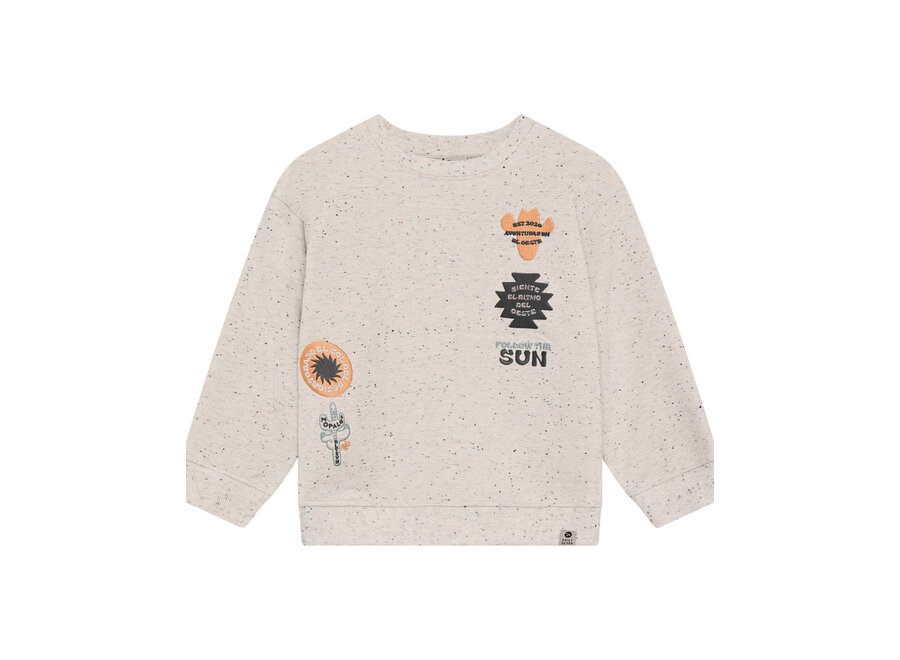 Oversized Sweater Nappy Badges Sandshell