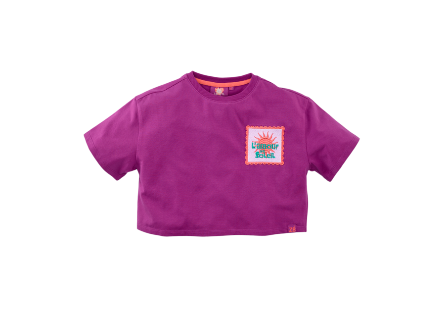 Chelsey | Cropped Tee - Foxy violet