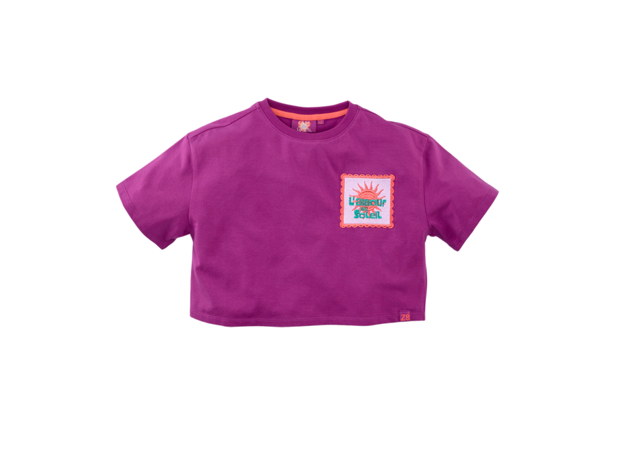 Chelsey | Cropped Tee - Foxy violet