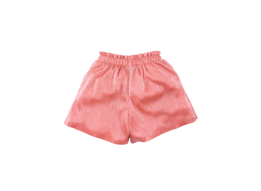 Rumi | Metallice Plissé Shorts - Living coral