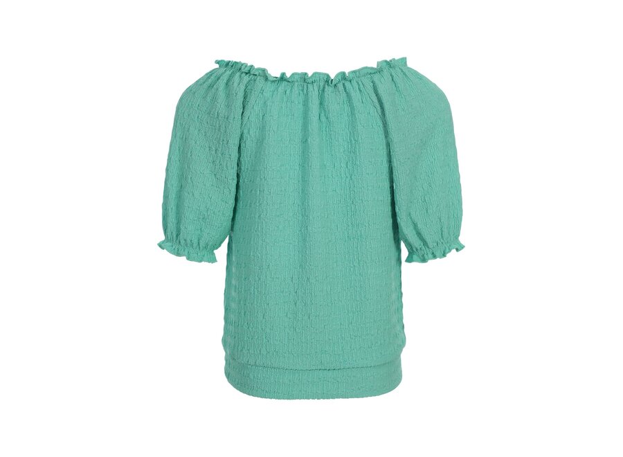 Little Crinckle Top SS bright green