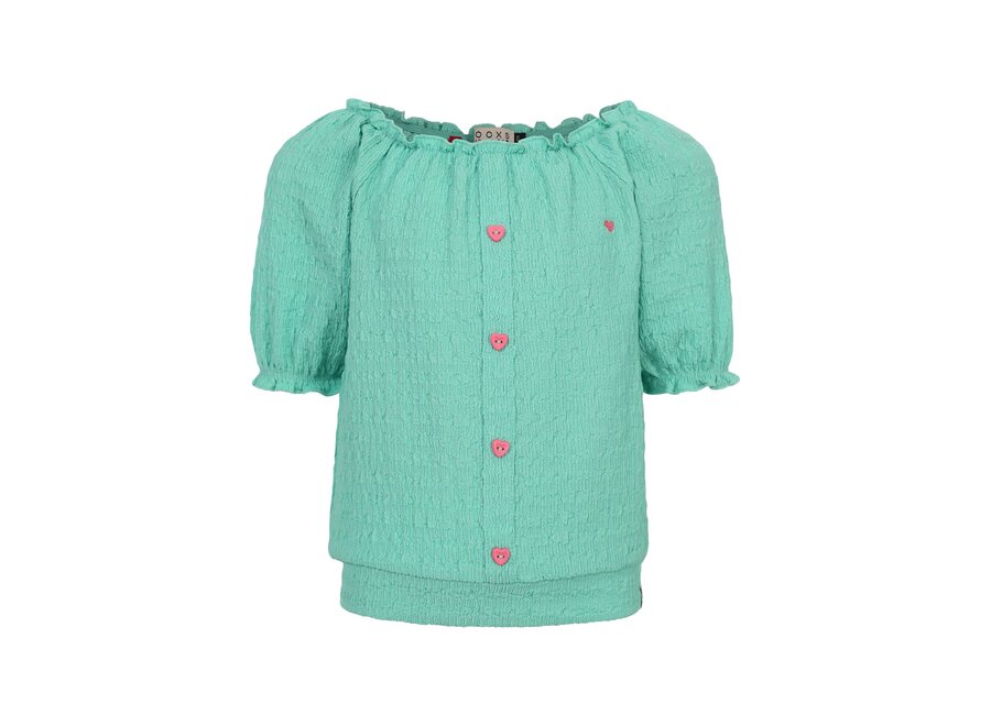Little Crinckle Top SS bright green