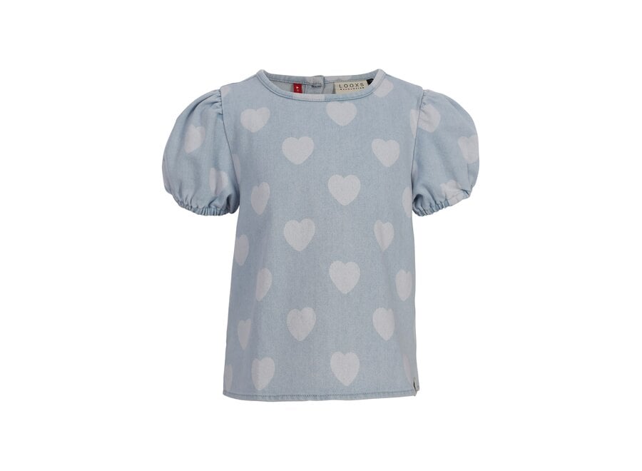 Little Heart Denim Top Heart denim