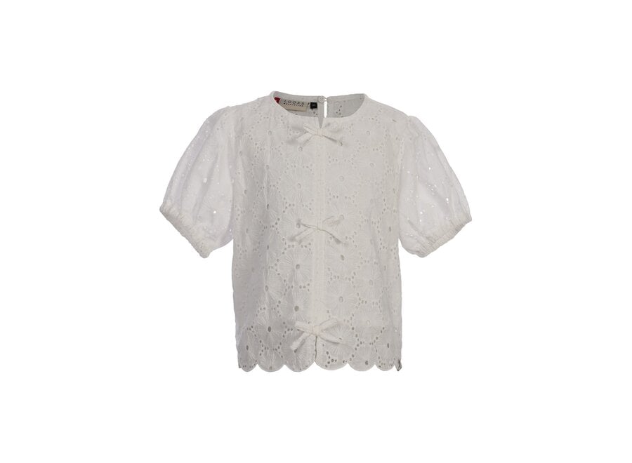 Little woven top Soft white