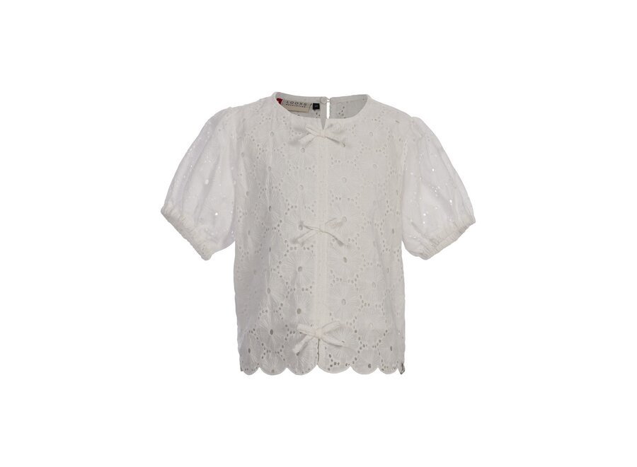 Little woven top Soft white