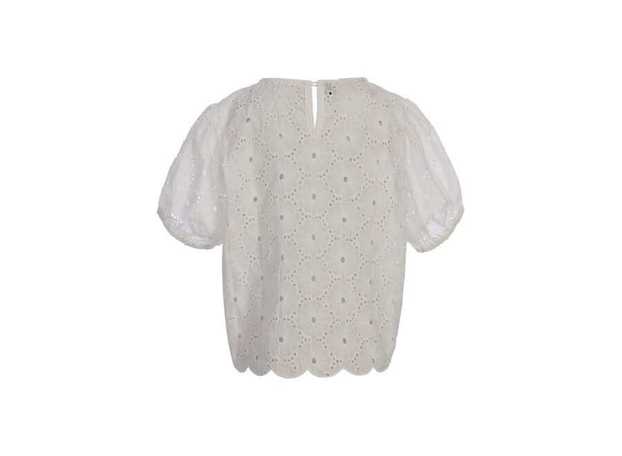 Little woven top Soft white