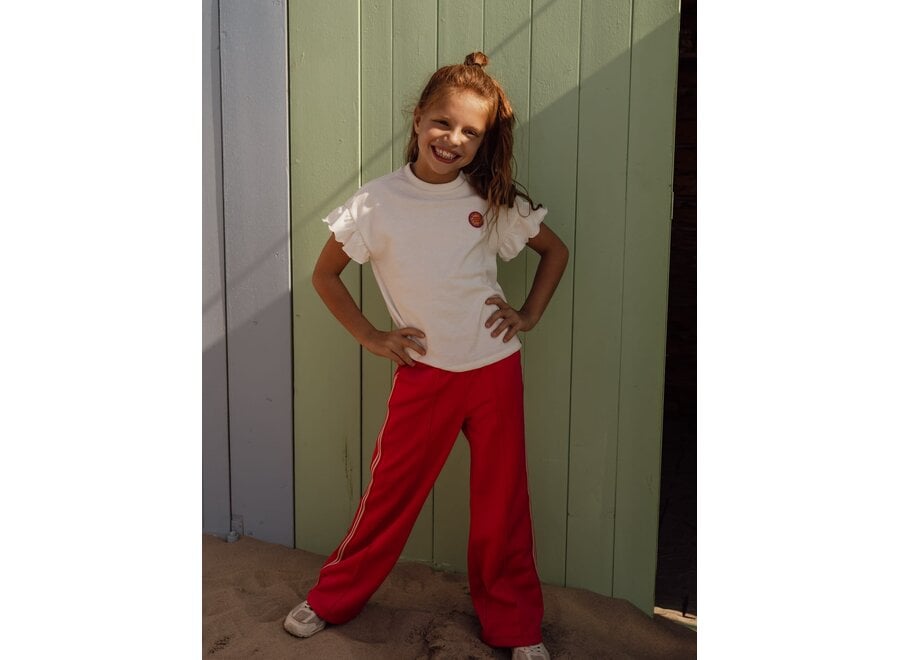 Little Sweater | Shirt w Ruffles - Soft white