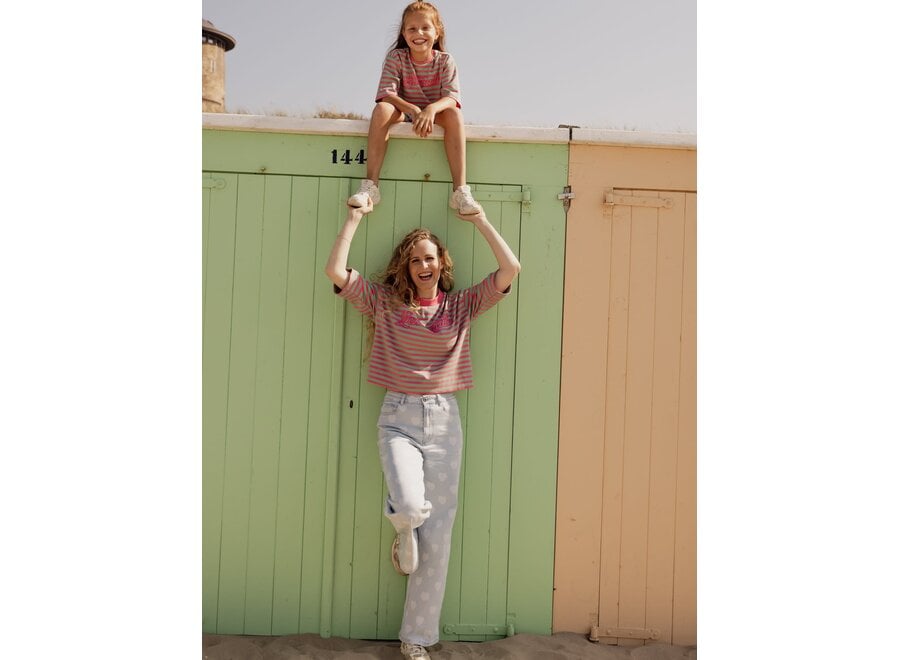 Little T-shirt - Pink summer stripe